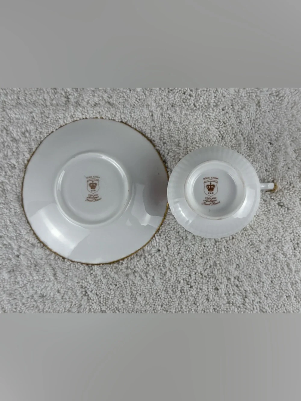 Vintage Queen’s Rosina China Teacup and Saucer from the Antique Fruit Series